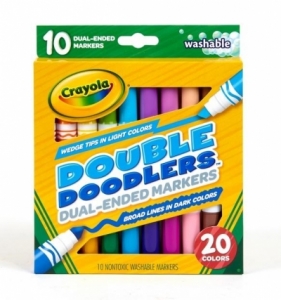 Markery dwustronne 10 kolorów CRAYOLA