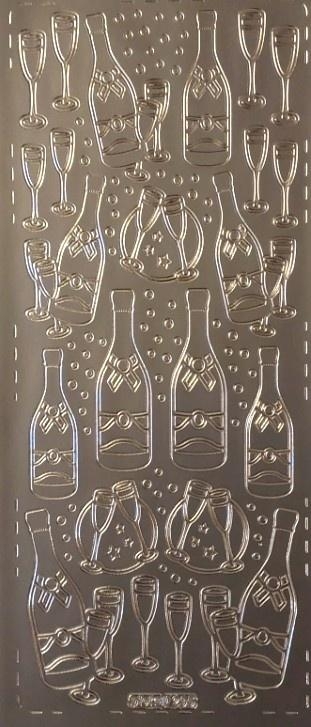 Stiker ażurowy srebrny