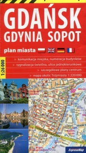 Gdańsk Gdynia Sopot plan miasta 1:26 000