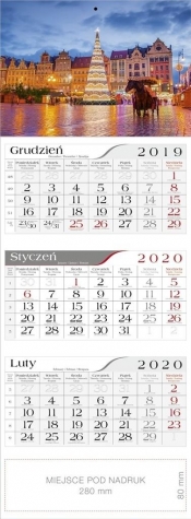 Kalendarz 2020 Trójdzielny Wrocław CRUX