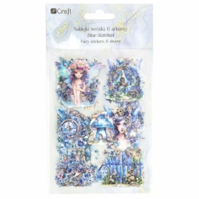 Naklejki połyskujące PET - Wróżki blue stardust