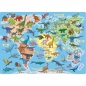 Puzzle 70: Mapa świata. Dinozaury