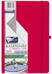 Kalendarz 2025 A5 12M + notes Hip Hop różowy