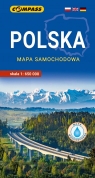 POLSKA laminowana mapa samochodowa 1:650 000