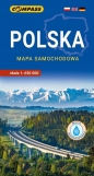 POLSKA laminowana mapa samochodowa 1:650 000