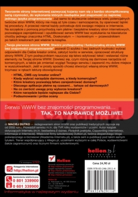 Twoja pierwsza strona WWW Stwórz profesjonalną i funkcjonalną stronę WWW bez znajomości programowania - Dutko Maciej