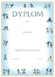 Dyplom A4 Dyscyliny w ramce