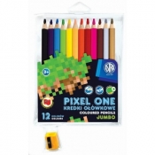 Kredki ołówkowe Astra, 12 kolorów + temperówka - Pixel One (312221005)