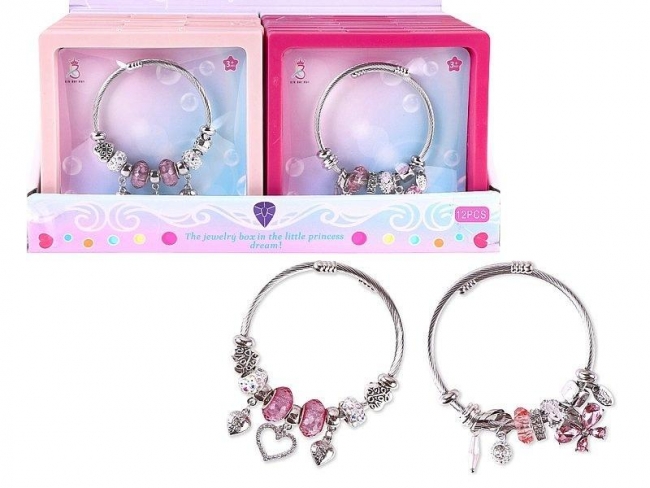 Bransoletka z aplikacjami charms MIX