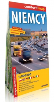 Niemcy laminowana mapa samochodowa 1:900 000