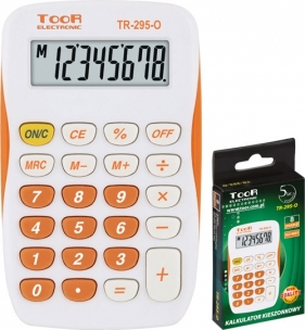 Kalkulator kieszonkowy biało-pomarańczowy TR-295-O (120-1419)