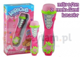 RÓŻOWY MIKROFON KARAOKE MELODIE - LeanToys<br />
