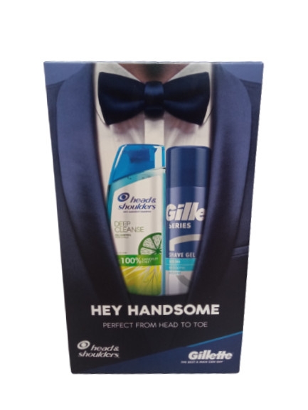 Zestaw: Szampon Head & Shoulders Deep Cleanse + chłodzący żel do golenia Gillette