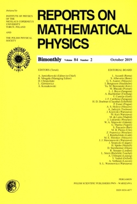 Reports on Mathematical Physics 84/2 Pergamon