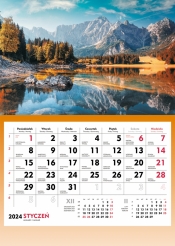 Kalendarz ścienny, jednodzielny 2024 (T-107S-3)