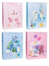 Torebka ozdobna 43x55x15cm szerokie dno mix