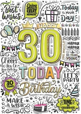 Karnet A5 Urodziny 30 - Graffiti