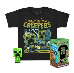 Koszulka i figurka Funko Pocket POP&Tee: Minecraft - Blue Creeper - M (70311)