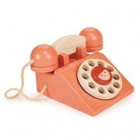 Telefon stacjonarny drewniany