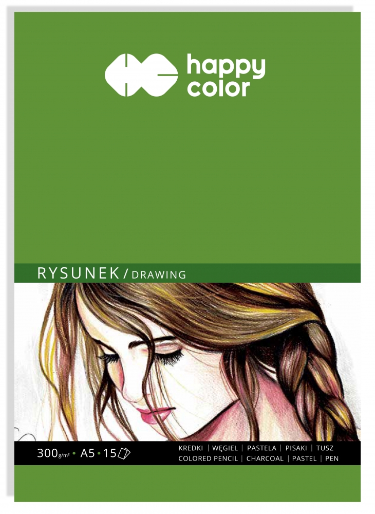 Happy Color, Blok do rysunku Art, A5, 15 ark, 300g
