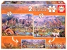 Puzzle 2x100 Dzikie zwierzęta (panorama) G3