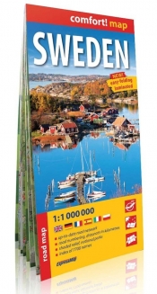 Szwecja Sweden road map 1:1 000 000