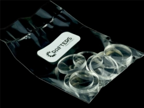 Znaczniki akryl transparentne okrągłe 22x3mm 10szt