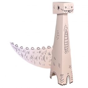 Kolorowanka 3D - Dinozaur Diplodocus - Opracowanie zbiorowe