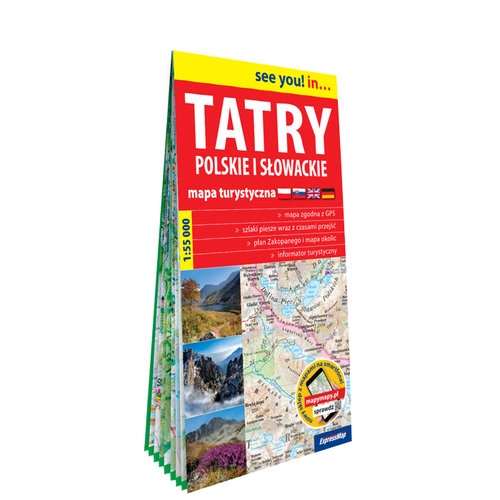 Tatry Polskie i Słowackie; papierowa mapa turystyczna 1:55 000