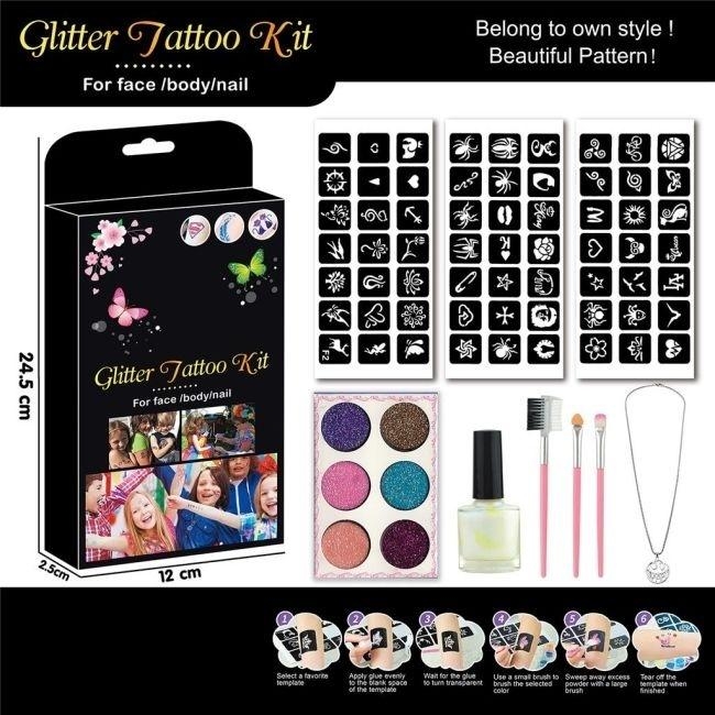 Zestaw kosmetyczny z tatuażami