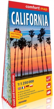 Kalifornia (California) comfort! map laminowana mapa samochodowo - turystyczna 1:1 250 000