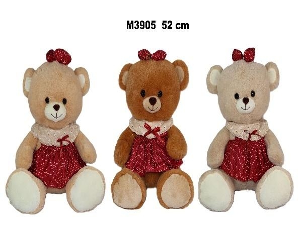 Miś w sukience 52cm MIX