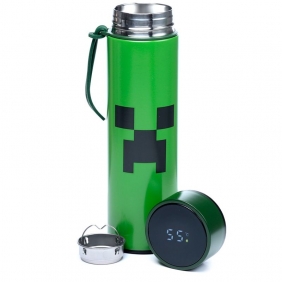 Butelka ze stali nierdzewnej z termometrem cyfrowym 530 ml – Creeper z Minecraft