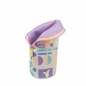 Piórnik stojący Milan Sugar Colibri Pastel szaro-różowy (08146SCL)
