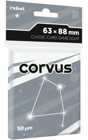 Koszulki na karty Rebel (63x88 mm) Corvus Light, 100 sztuk