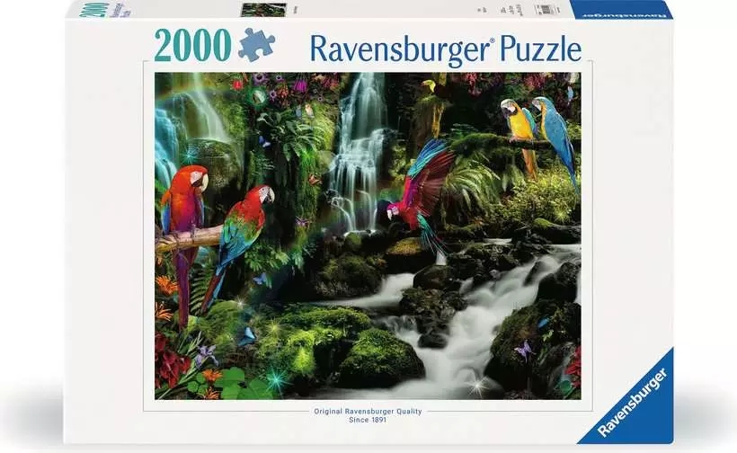 Ravensburger, Puzzle 2000: Papugi w dżungli (17111)