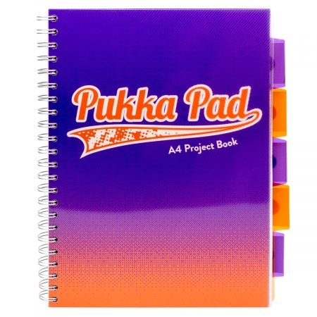 Kołozeszyt A4/100k kratka Pukka Pad Project Book Fusion - fioletowy