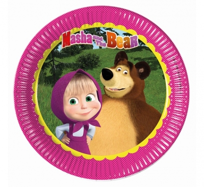 Talerz Godan Masha And The Bear  23cm op.8szt.(86511)