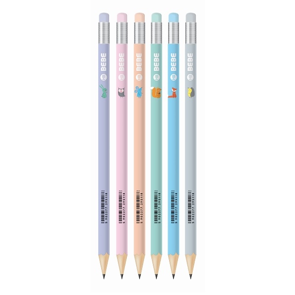 Ołówek Noster B&B Kids, HB - pastel (IOŁBBKIDSP)