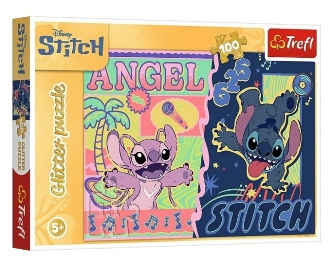 <img src='https://webimage.pl/pics/118/6/d5900511166118.jpg' style='height:440px' /> Puzzle 100 Glitter Lilo&Stitch Hawajski Blask