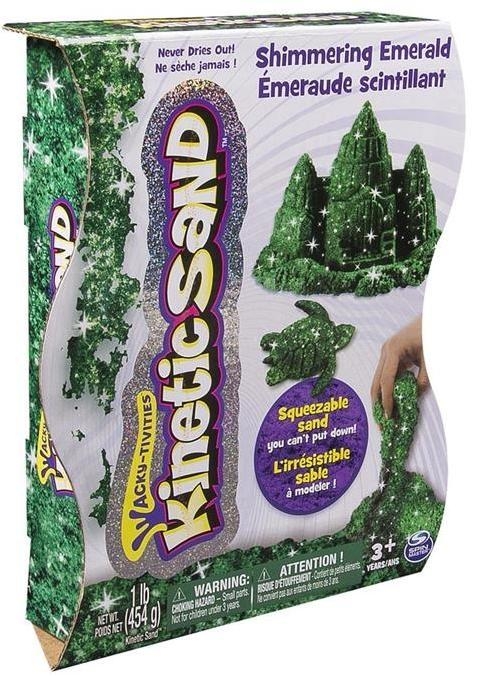 Kinetic Sand - połyskujący piasek 454g zielony (5909987)