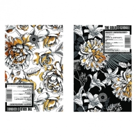 Brulion Ziemia Obiecana FLOWERS GOLD A5 96k. krata mix (39A5-KR-F.GOLD)