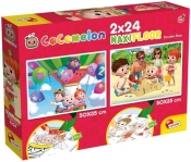 Cocomelon Puzzle dwustronne podłogowe 2x24 Bądź uprzejmy dla wszystkich