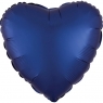 Balon foliowy Lustre Navy niebieski serce 43cm