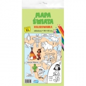 Kolorowanka XL. Mapa Świata - kolor - Opracowanie zbiorowe