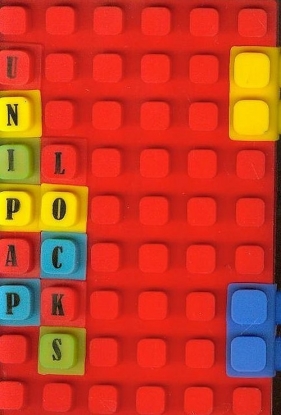 Notes silikonowy A6 Unipap Blocks w kratkę 100 kartek czerwony - <br />