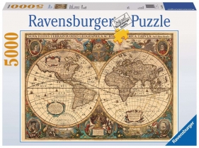 Ravensburger, Puzzle 5000: Dawna mapa świata (17411)