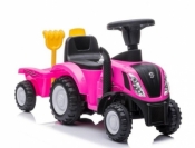 Jeździk traktor 658T różowy