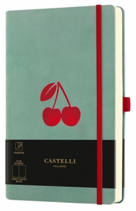 Notatnik 13x21cm gładki Castelli Velluto Cherry