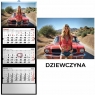  Kalendarz 2026 trójdzielny dziewczyna